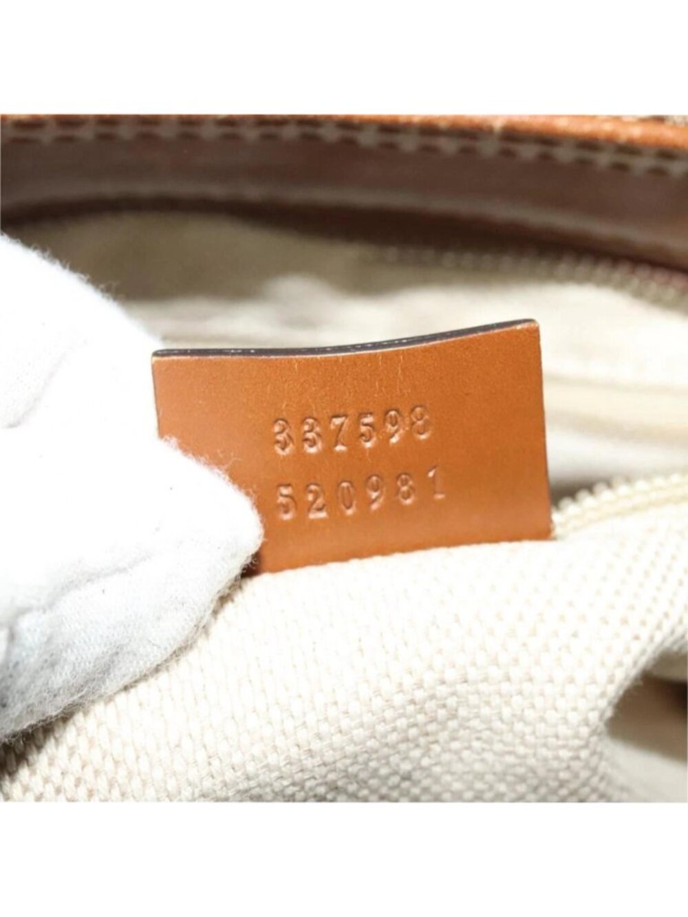Authentic Gucci GG Supreme Monogram Brown Leather Crossbody/Messenger Bag - Picture 14 of 16